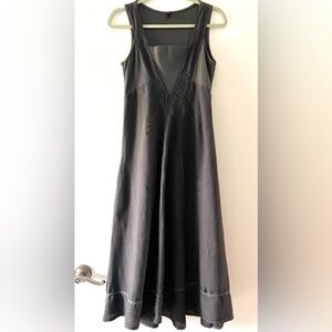 Inizio Linen Blend Midi Dress Made in Italy – Size S